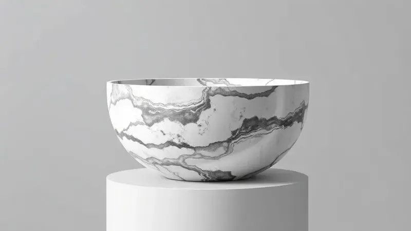 Representação artística da durabilidade e das camadas do revestimento de quartzo de uma panela marble premium.