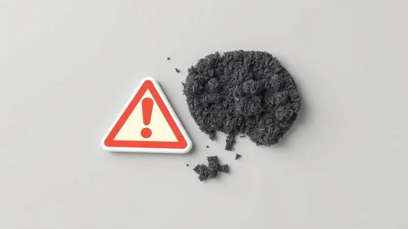 Representação conceitual de ferramentas abrasivas proibidas para limpeza de aço inoxidável.