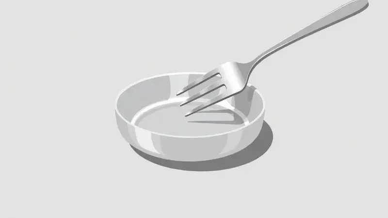 Ilustração conceitual mostrando um talher de metal próximo a uma superfície antiaderente como sinal de alerta.