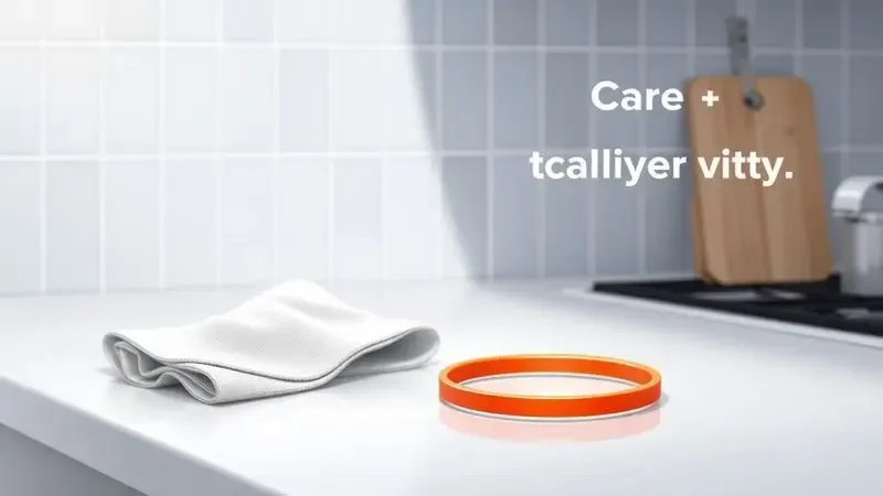 Cena organizada com acessórios de limpeza e manutenção para prolongar a vida útil de utensílios de cozinha.