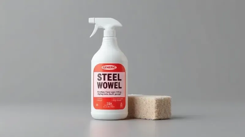 Ilustração de alerta sobre o uso de palha de aço e produtos abrasivos em superfícies de inox.