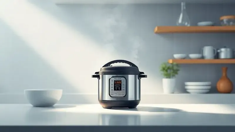 Desenho digital realista de uma cozinha segura e organizada com eletrodomésticos modernos em destaque.