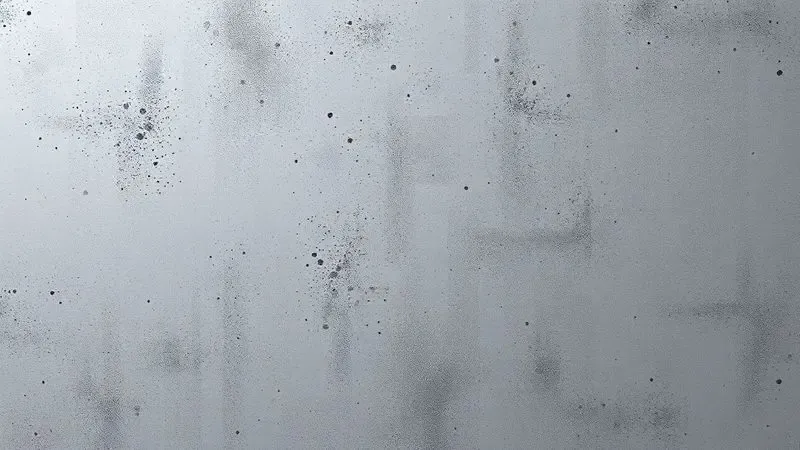 Close-up de uma superfície de alumínio com manchas escuras e oxidação natural, ilustrando o desgaste do metal.