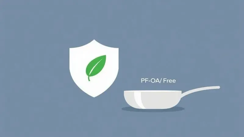 Ilustração conceitual com um escudo e elementos naturais simbolizando a segurança e saúde no uso de panelas certificadas.
