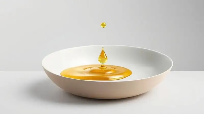 Ilustração 3D mostrando a tecnologia antiaderente da cerâmica com uma gota deslizando suavemente na superfície lisa.